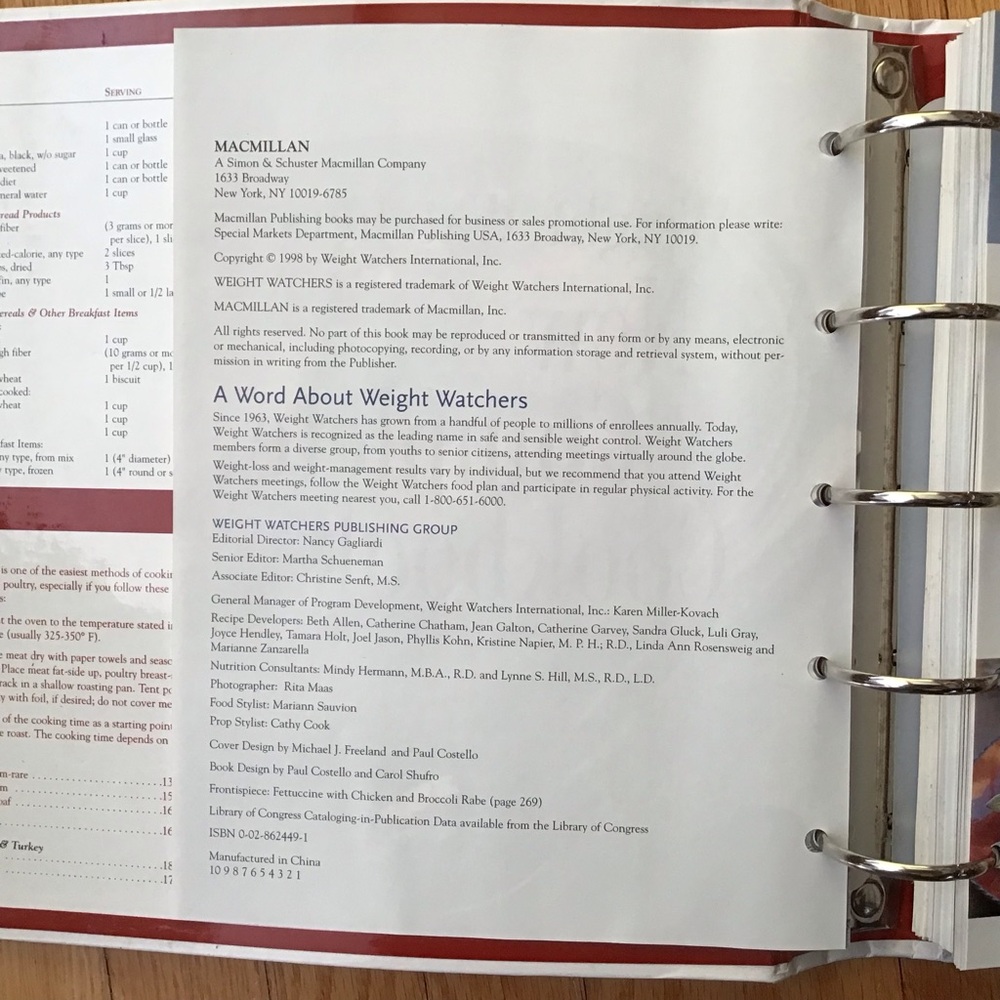 Weight Watchers New Complete Cookbook 5 Ring Binder - Picture 8 of 13